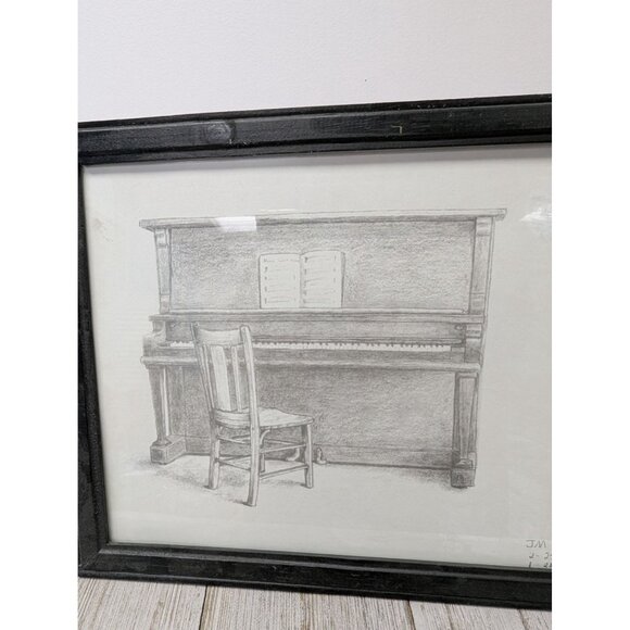 Jane McClure Jane's Prints Old Piano and Chair Framed Print - Picture 3 of 4